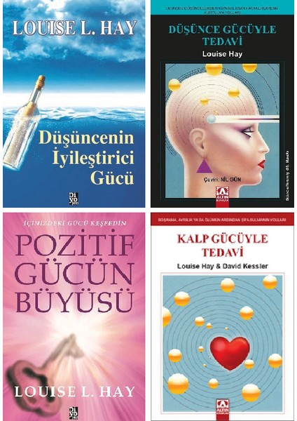 Düşüncenin Iyileştirici Gücü + Düşünce Gücüyle Tedavi + Pozitif Gücün Büyüsü + Kalp Gücüyle Tedavi - Louise L. Hay - 4 Kitap Set