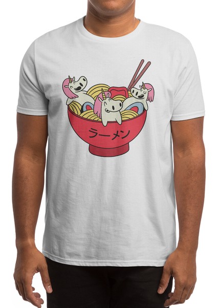 Ramen Unicorn Beyaz Spor Tişört