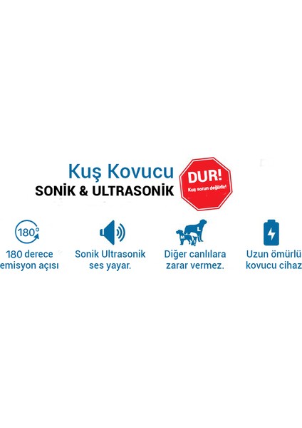 EB 1500 V2 Sonik Ultrasonik Kuş Savar Kuş Kontrol Cihazı