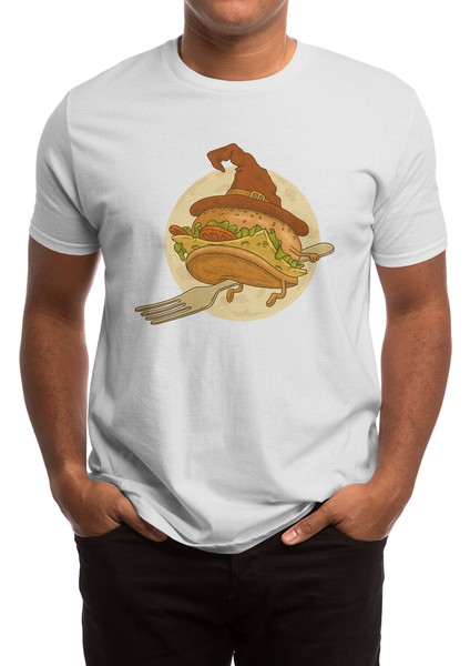 Hamburger On A Broomstick Beyaz Spor Tişört