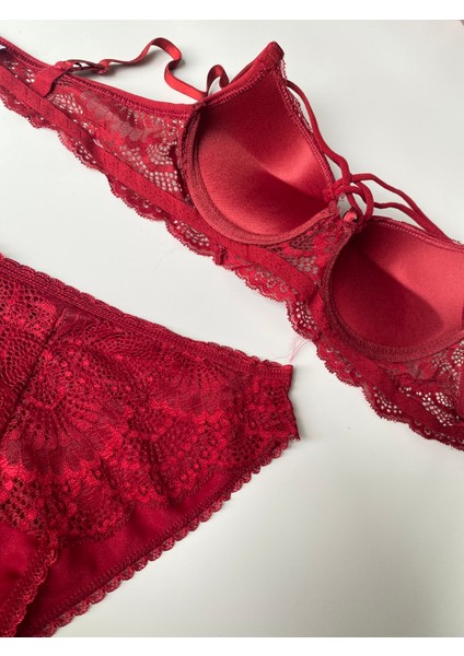 Kadın Tek Ipli Destekli Dantel Detaylı Sütyen Külot Bralet Set Iç Çamaşır Takımı modelleri