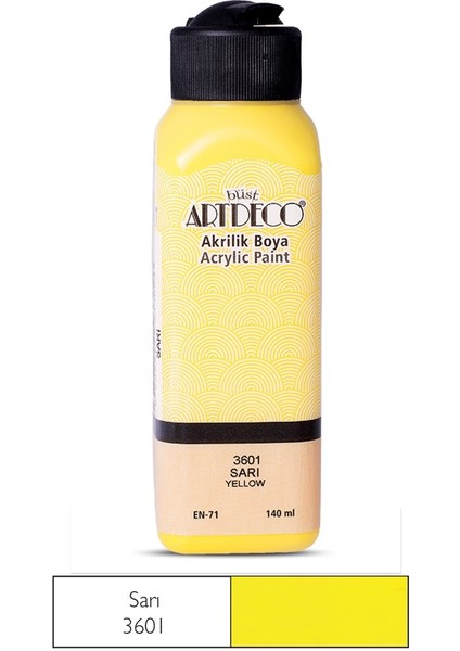 Artdeco Akrilik Boya 140 ml Sarı