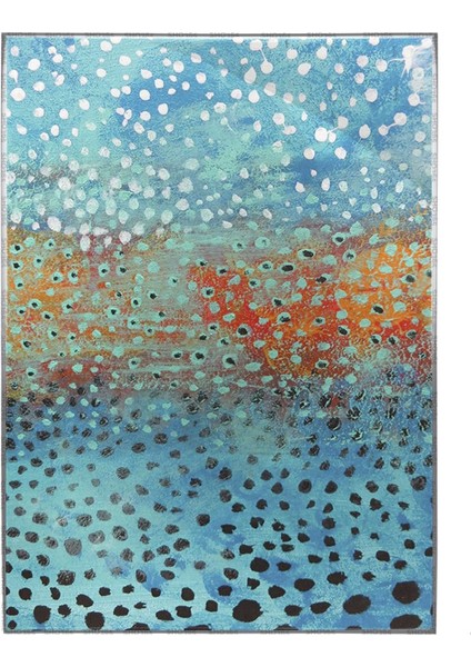 Renkli Fırça Darbeleri Yağlı Boya Görünümlü Modern Çağdaş Sanatsal Poster P-004641