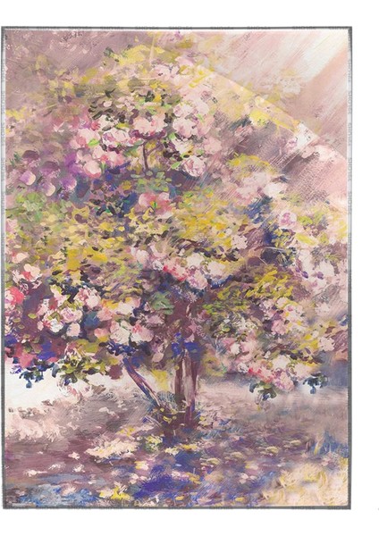 Renkli Bahar Çiçekleri Yağlı Boya Görünümlü Dekoratif Poster P-004569