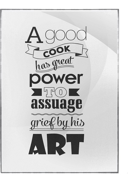 A Good Cook..ingilizce Yazı Yemek Mutfak Dekoratif Poster P-004571