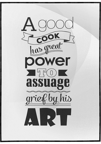 A Good Cook..ingilizce Yazı Yemek Mutfak Dekoratif Poster P-004571