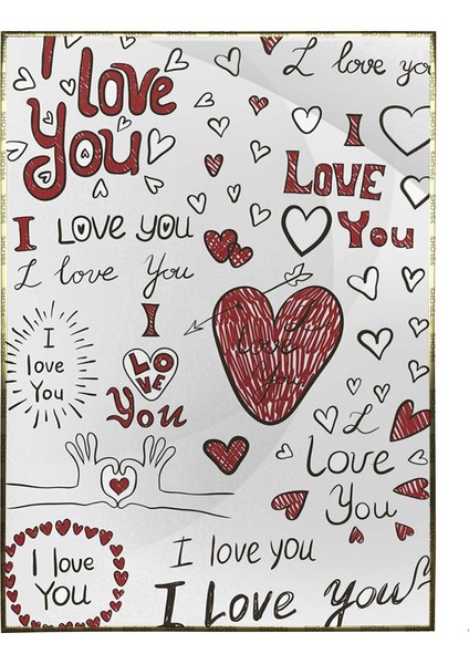 I Love You Seni Seviyorum Aşk Temalı Poster P-004576