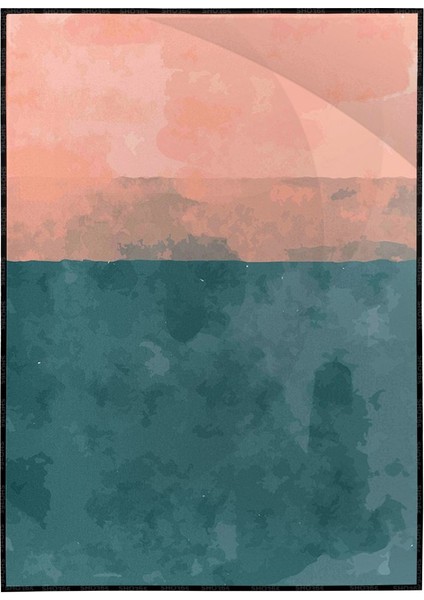 Fırça Darbeleri ve Şekiller Pastel Renkler Modern Poster P-004429