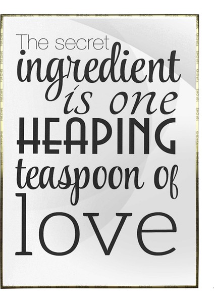 Yemek Konulu Ingilizce Yazı Kafe Restoran Mutfak Dekoratif Poster P-004538