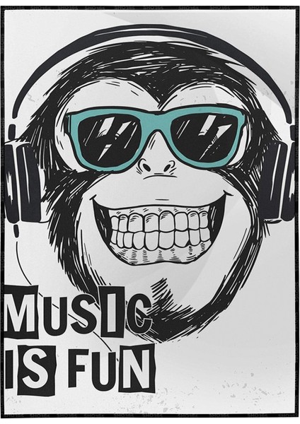 Havalı Maymun Illüstrasyon Poster P-004604