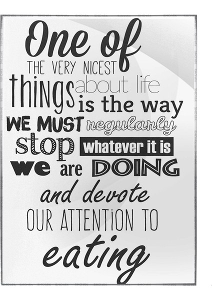 Mutfak Yemek Ingilizce Yazı Tipografi Tasarım Poster P-004540