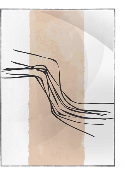 Fırça Darbeleri ve Şekiller Pastel Renkler Modern Poster P-004428