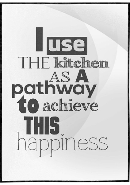 I Use The Kitchen..ingilizce Yazı Beslenme Diyet Dekoratif Poster P-004561