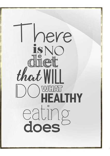 There Is No Diet..ingilizce Yazı Beslenme Diyet Dekoratif Poster P-004564