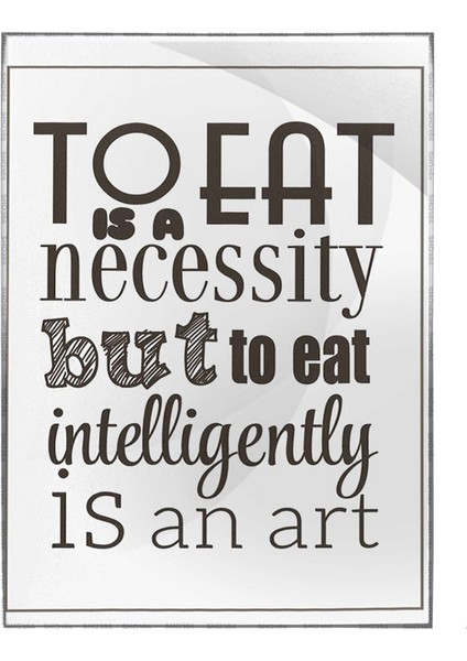 Yemek Konulu Ingilizce Yazı Kafe Restoran Mutfak Dekoratif Poster P-004536