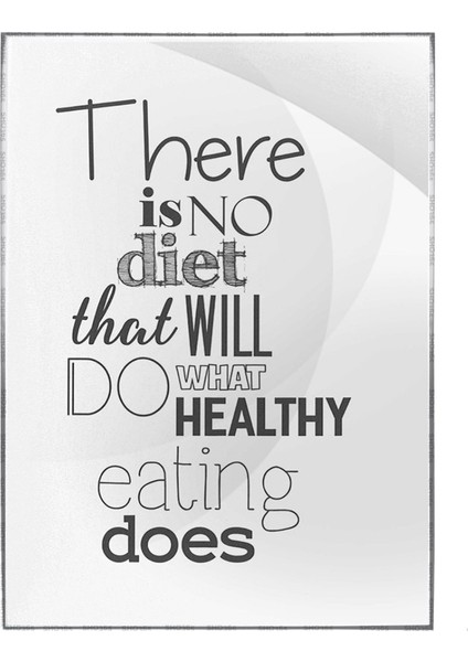 There Is No Diet..ingilizce Yazı Beslenme Diyet Dekoratif Poster P-004564