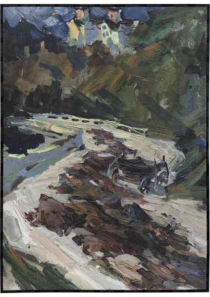 Manzara Yağlı Boya Görünümlü Sanatsal Poster P-000035