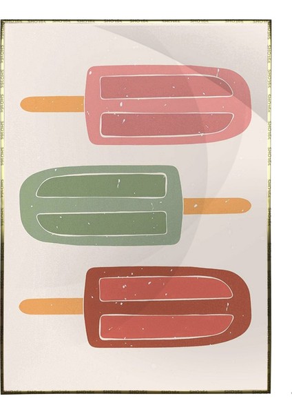 Renkli Çizimler Illüstrasyon Modern Sanat Tuval Poster P-000573