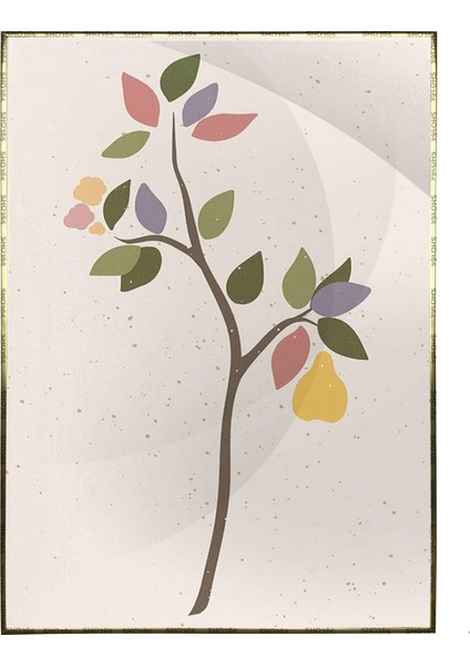 Çiçekler Meyveler Pastel Renkler Modern Poster P-001761