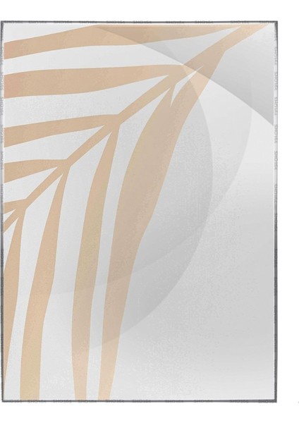 Tropikal Yapraklar Turuncu Tonlar Modern Poster P-000865