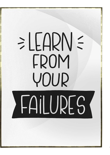 Learn From Your Failures Ingilizce Yazı Motivasyon Poster P-000480