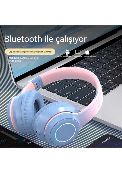 Gradyan Başlı Kablosuz Bluetooth Kulaklık (Yurt Dışından)