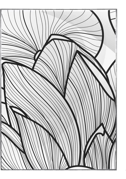 Lotus Çiçeği Çizim Modern Dekoratif Poster P-000837