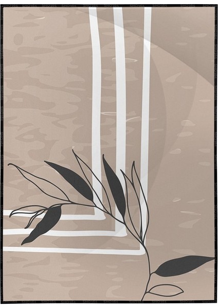 Yapraklar ve Şekiller Modern Poster P-001208