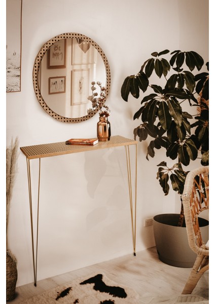 Hazeran Desenli-Gold Ayak- Dresuar 60 cm (Acıklamayı Okuyunuz)