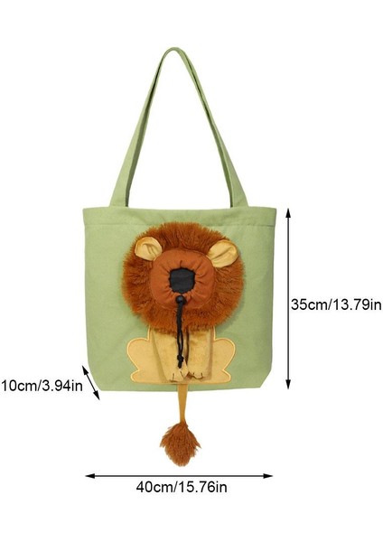 Aslan Şeklinde Kanvas Outdoor Pet Omuz Çantası - Yeşil (Yurt Dışından) indirimleri