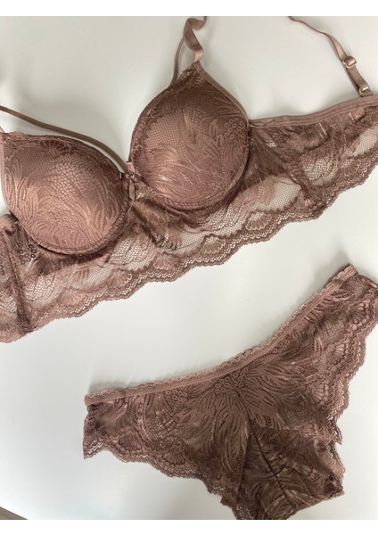 Kadın Tek Ipli Destekli Dantel Detaylı Sütyen Külot Bralet Set Iç Çamaşır Takımı fiyatları