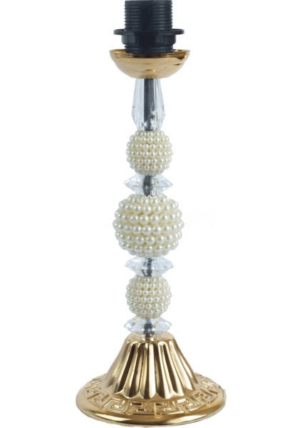 Kadife Kaplı Fransız Güpürlü Gold Abajur AB0061 modelleri