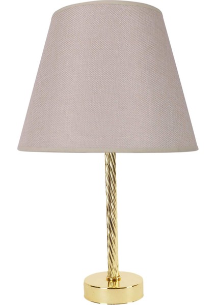 Modern Abajur Vizon Gold Kaplama Burgu Metal Ayak