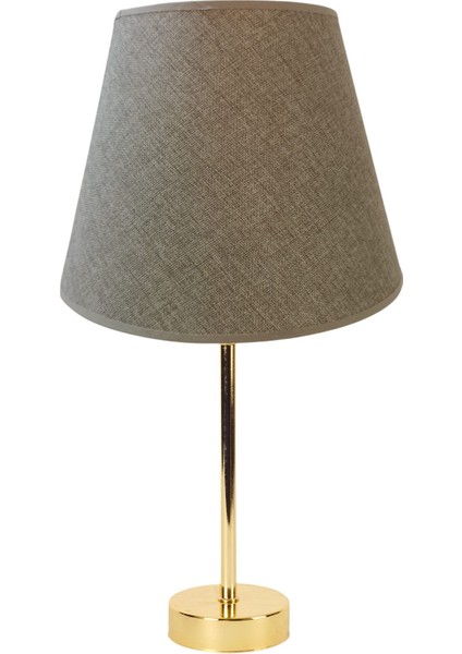 Modern Metal Gold Ayak Koyu Vizon Abajur Ince Metal Ayak ABD00548