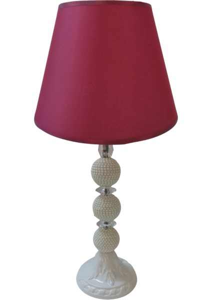 Modern Inci Ayak Bordo Abajur