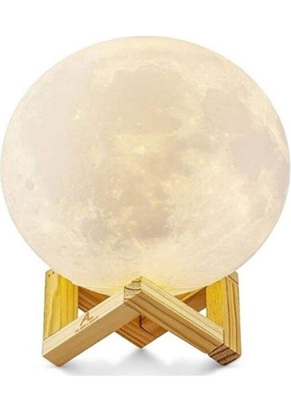3D Ay Lamba Gece Lambası Moonlıght 12 cm *stand Hediyeli*