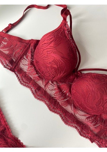 Kadın Tek Ipli Destekli Dantel Detaylı Sütyen Külot Bralet Set Iç Çamaşır Takımı modelleri