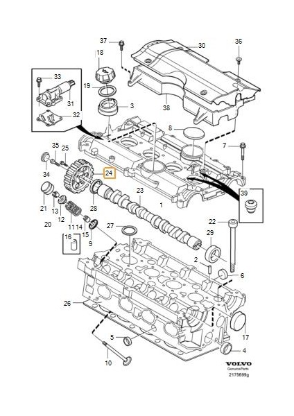 Volvo S40 V40 Eksantrik Dişlisi Vvt Kasnağı 2000-2004 6900015