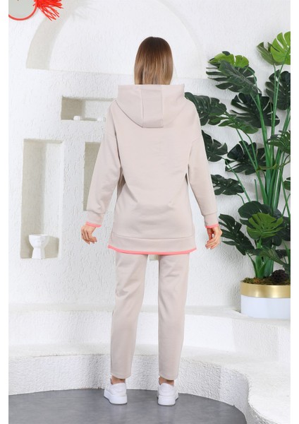 Trend Stil Kadın Eşofman Takımı-Bej fırsatları