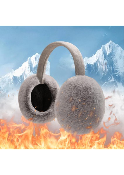 2pcs Kış Kulak Isıtıcı Termal Kulak Muffs Kulakları Kapak Yürüyüş Kampı Kulaklıklar Gri Renk Koyu Pembe (Yurt Dışından) fırsatları