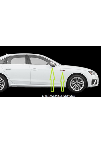 Audi S Line A5 A6 A7 A8 Yan Aynalar ve Çamurluk Yanı Damla Desen Bıçak Logo Arma Seti