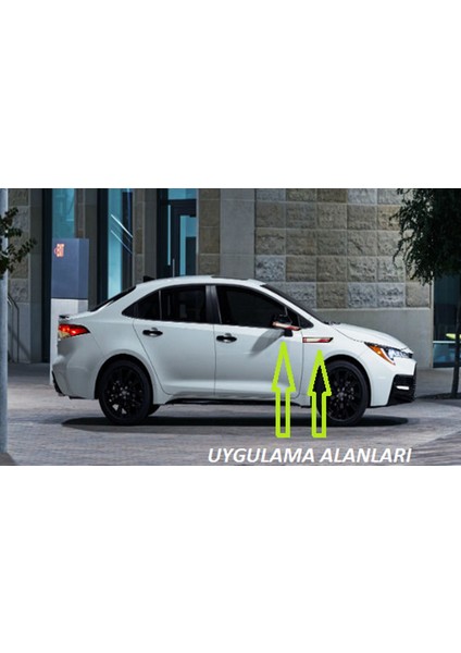 Toyota Trd Corolla Yaris Yan Aynalar ve Çamurluk Yanı Damla Desen Bıçak Logo Arma Seti indirimleri