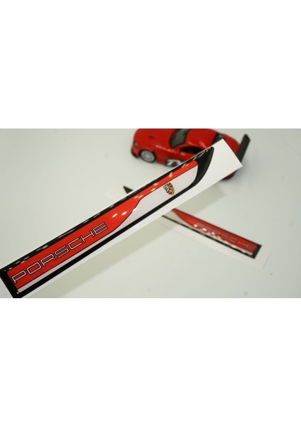 Porsche 718 911 928 Yan Aynalar ve Çamurluk Yanı Damla Desen Bıçak Logo Arma Seti