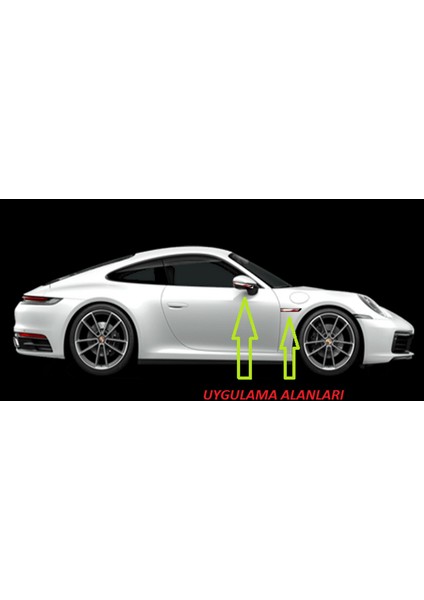 Porsche 718 911 928 Yan Aynalar ve Çamurluk Yanı Damla Desen Bıçak Logo Arma Seti indirimleri