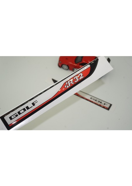 Volkswagen Golf R32 Yan Aynalar ve Çamurluk Yanı Damla Desen Bıçak Logo Arma Seti