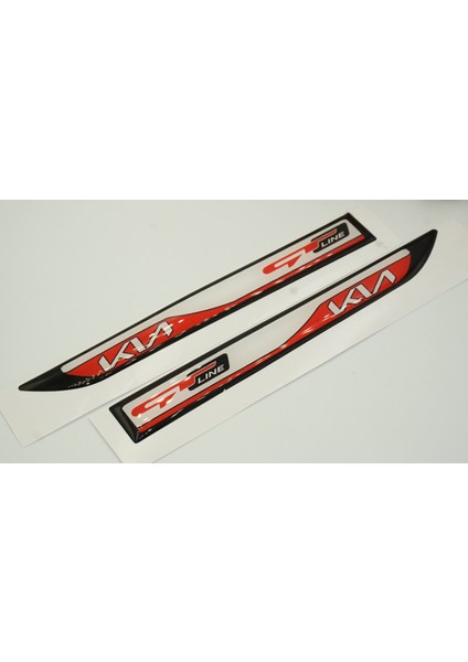 Kia Gt Line Soul Xceed Yan Aynalar ve Çamurluk Yanı Damla Desen Bıçak Logo Arma Seti modelleri