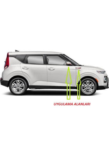 Kia Gt Line Soul Xceed Yan Aynalar ve Çamurluk Yanı Damla Desen Bıçak Logo Arma Seti indirimleri