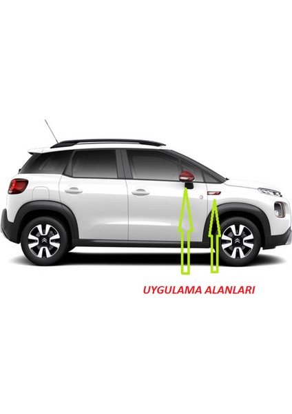 Citroen C1 C2 C3 C4 Yan Aynalar ve Çamurluk Yanı Damla Desen Bıçak Logo Arma Seti indirimleri