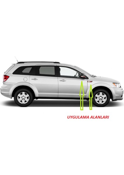 Fiat Freemont Yan Aynalar ve Çamurluk Yanı Damla Desen Bıçak Logo Arma Seti