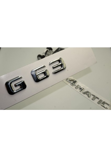 Benz G63 4matic Bagaj Krom Metal 3m 3D Yazı Logo